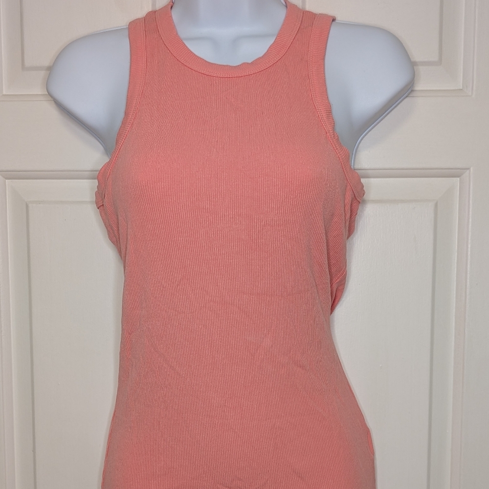 Women's Pink Sleeveless Rayon Tank Top Size M
